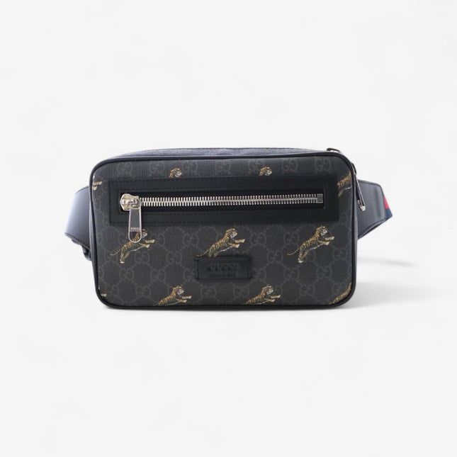 Gucci Soft GG Supreme Tigers Belt Bag – Black