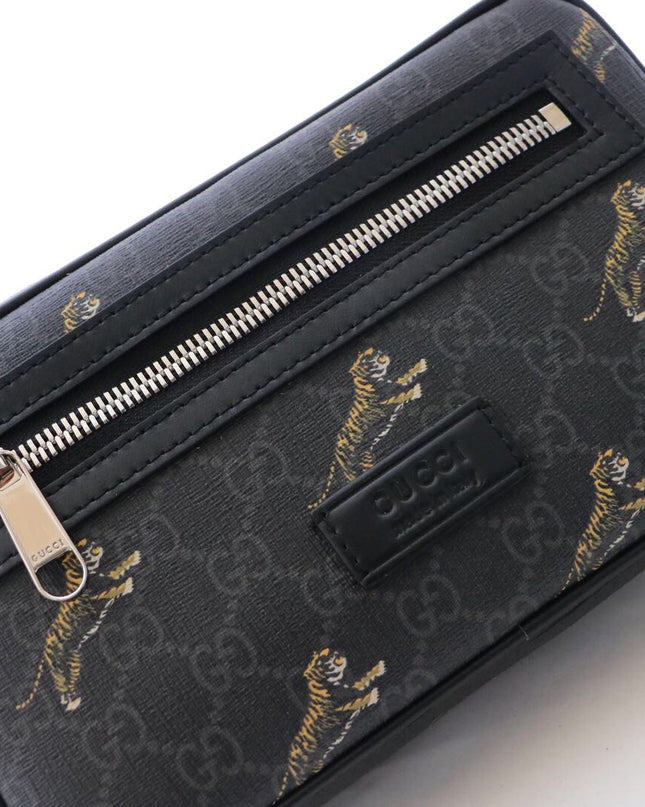 Gucci Soft GG Supreme Tigers Belt Bag – Black