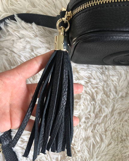 Gucci Soho Disco Bag – Black Leather with Tassel Zip