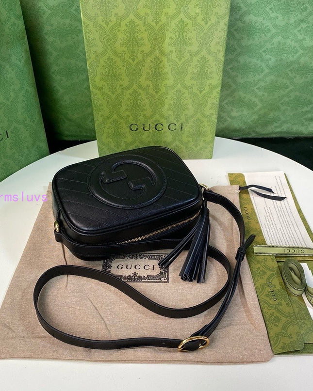 Gucci Soho Disco Bag – Diagonal Quilted Black Leather with Tassel Zip