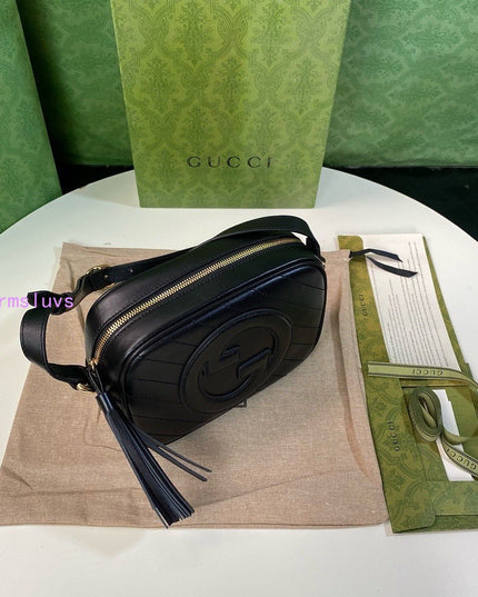 Gucci Soho Disco Bag – Diagonal Quilted Black Leather with Tassel Zip
