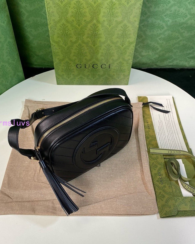 Gucci Soho Disco Bag – Diagonal Quilted Black Leather with Tassel Zip
