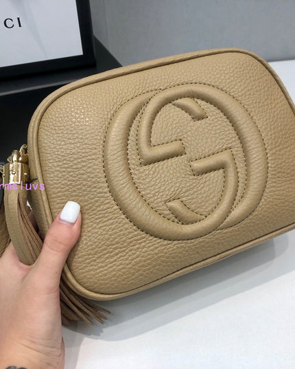 Gucci Soho Disco Bag – Nude Pebbled Leather with Tassel Zip