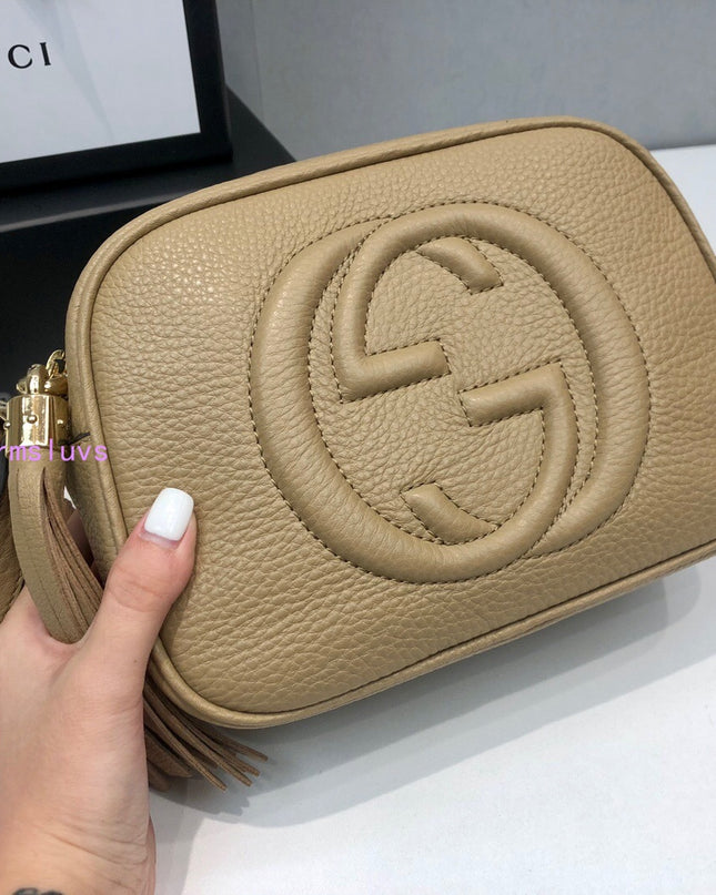 Gucci Soho Disco Bag – Nude Pebbled Leather with Tassel Zip