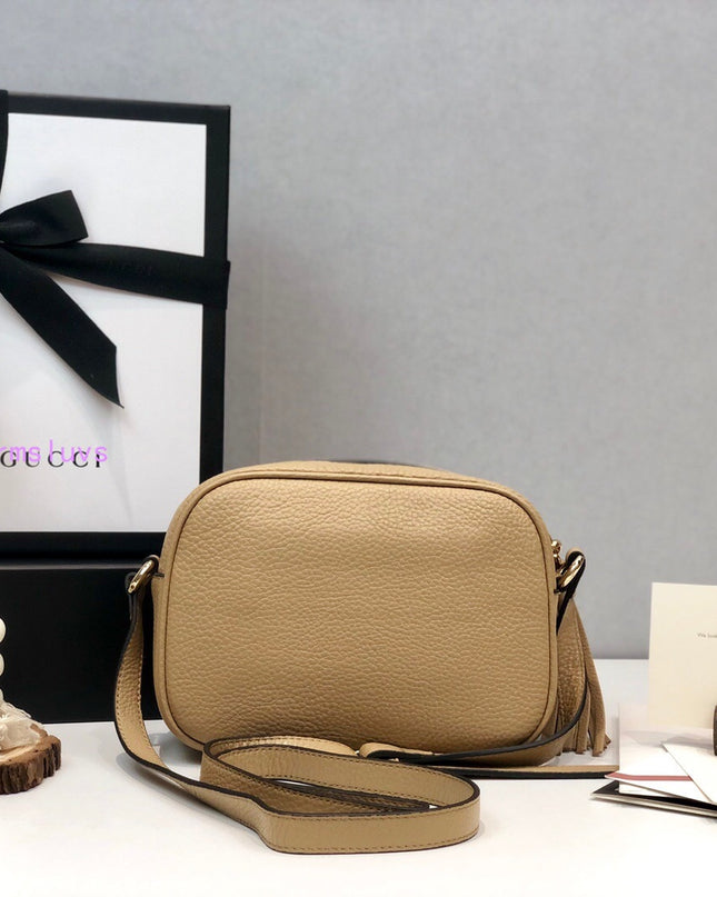 Gucci Soho Disco Bag – Nude Pebbled Leather with Tassel Zip