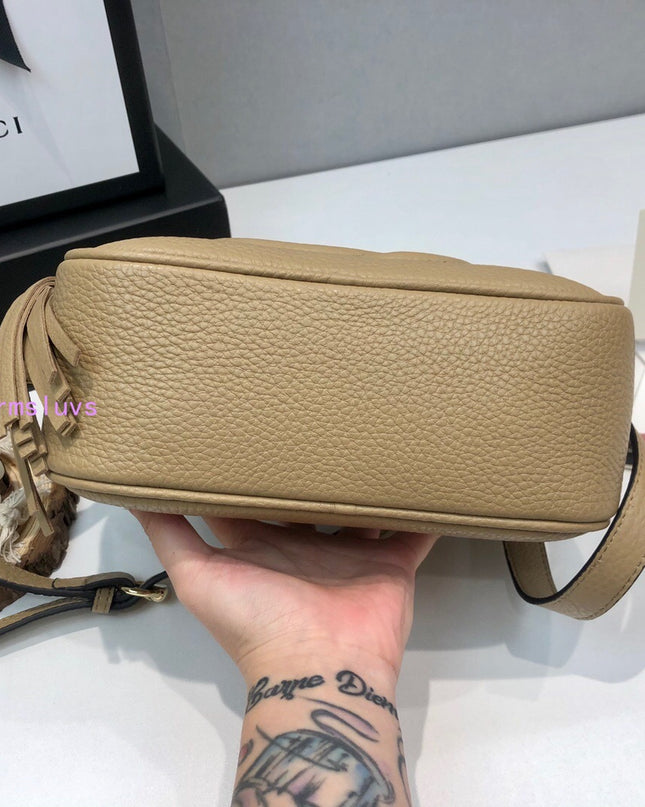 Gucci Soho Disco Bag – Nude Pebbled Leather with Tassel Zip