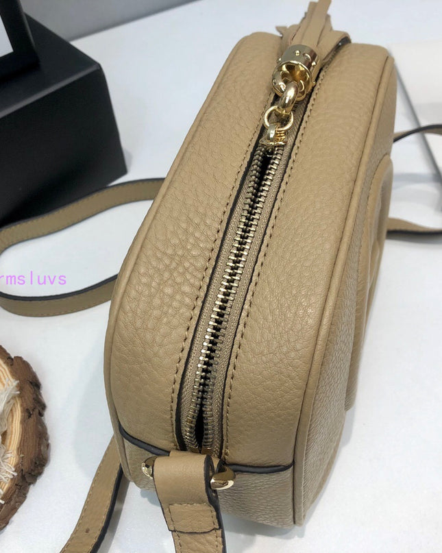 Gucci Soho Disco Bag – Nude Pebbled Leather with Tassel Zip