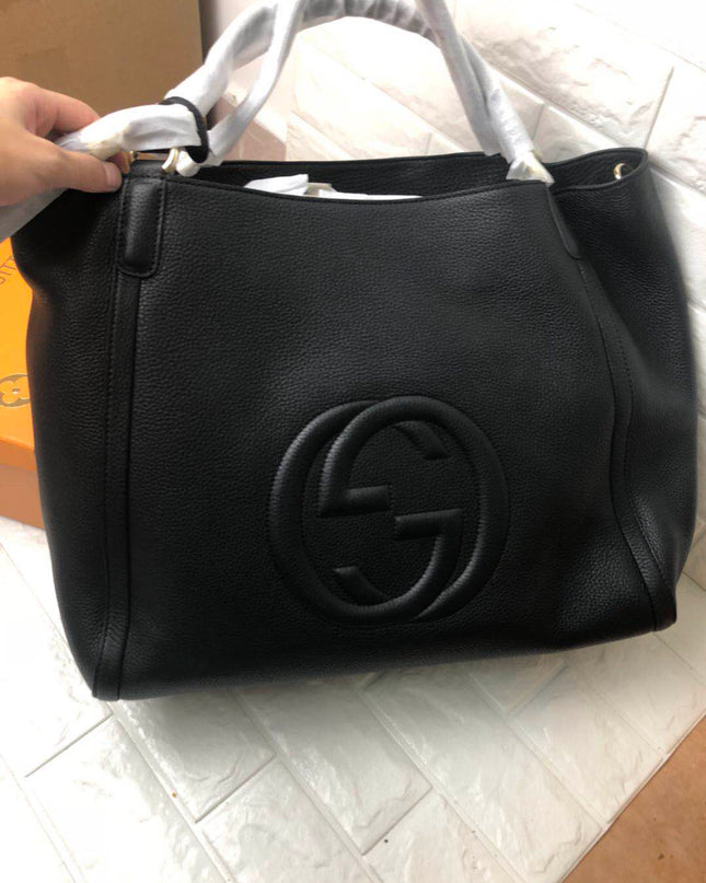 Gucci Soho Large Hobo Bag – Black Pebbled Leather