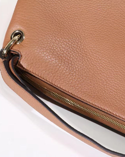 Gucci Soho Shoulder Tote Bag – 35cm Camel Brown Leather with Tassel Zip