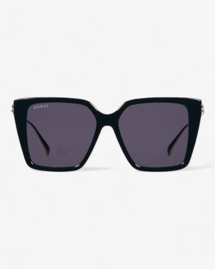 Gucci Square Black Sunglasses with Crystal Studded Temples – GG1967S