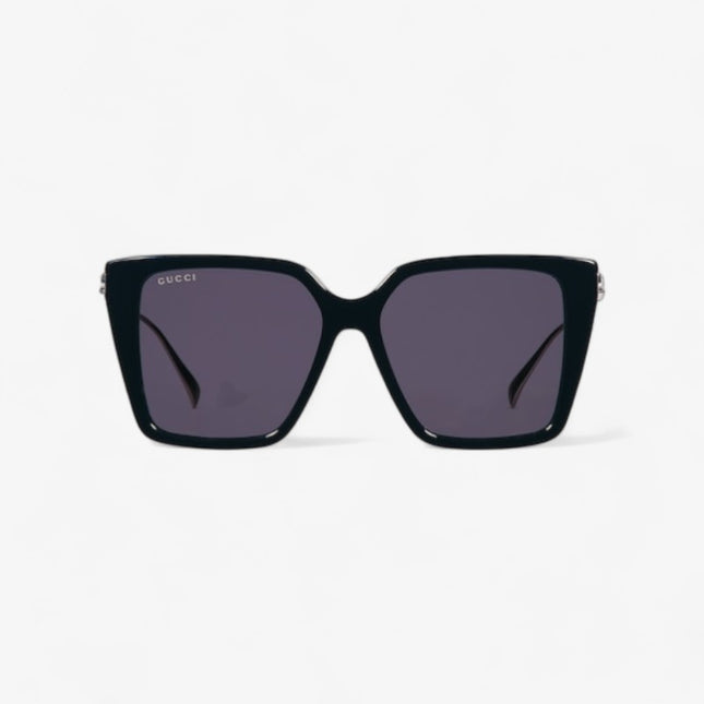 Gucci Square Black Sunglasses with Crystal Studded Temples – GG1967S