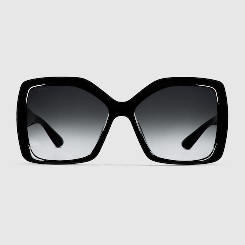 Gucci Square Frame Sunglasses – Black & Grey Gradient