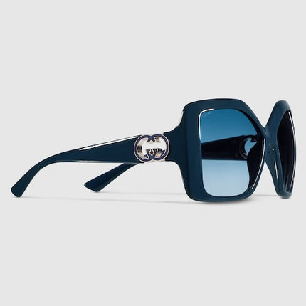 Gucci Square Frame Sunglasses – Navy & Blue Gradient