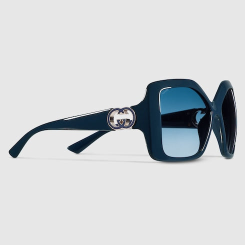 Gucci Square Frame Sunglasses – Navy & Blue Gradient