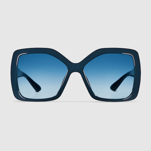 Gucci Square Frame Sunglasses – Navy & Blue Gradient