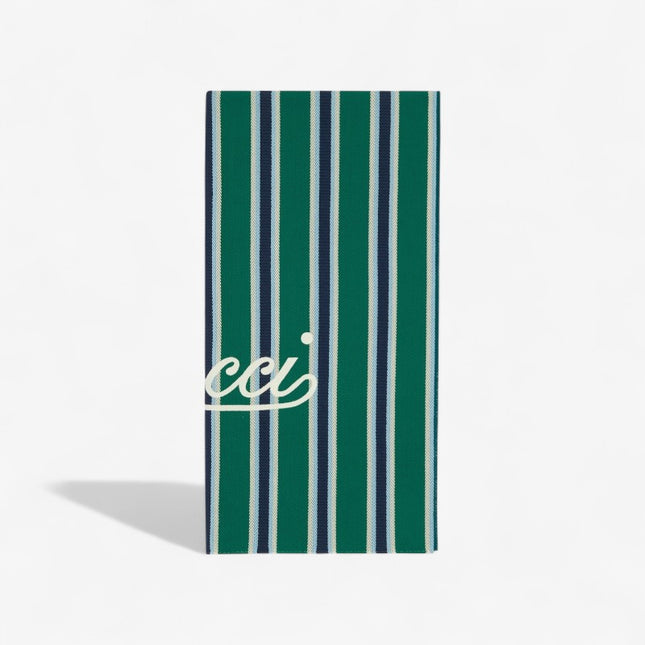 Gucci Striped Cotton Jacquard Beach Blanket – Green/Blue Edition