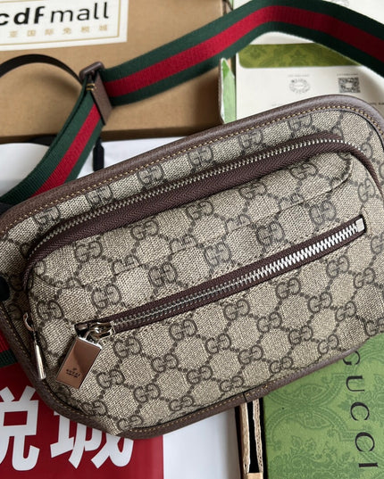Gucci Supreme Belt Bag – Beige & Ebony Canvas