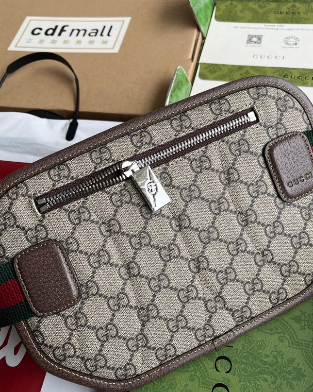 Gucci Supreme Belt Bag – Beige & Ebony Canvas