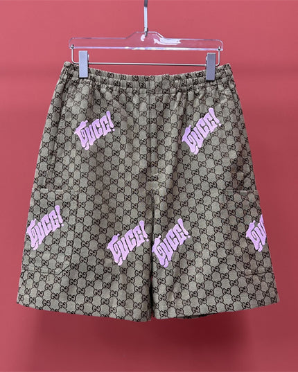 Gucci Supreme Logo‑Patch Drawstring Shorts