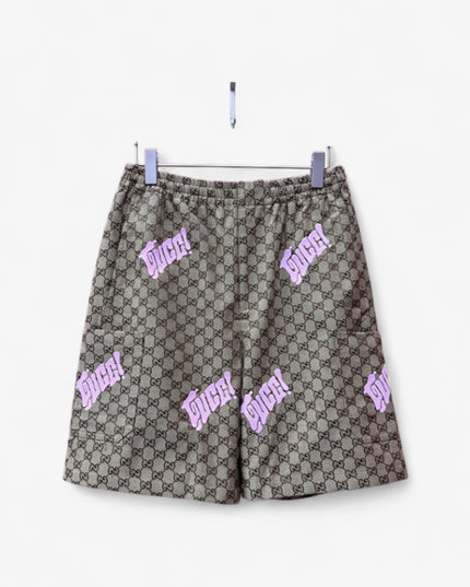 Gucci Supreme Logo‑Patch Drawstring Shorts