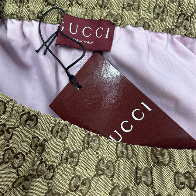 Gucci Supreme Logo‑Patch Drawstring Shorts