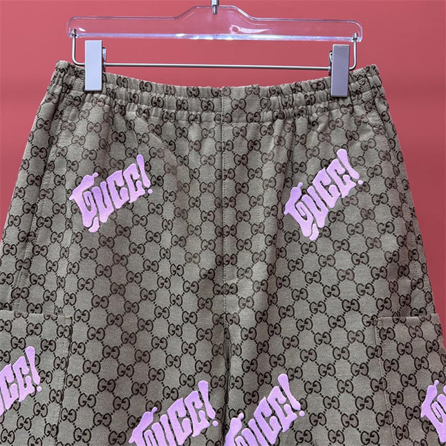 Gucci Supreme Logo‑Patch Drawstring Shorts