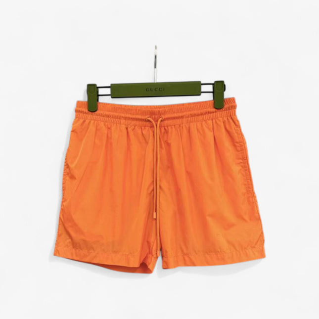 Gucci Technical Nylon Swim Shorts in Bright Orange
