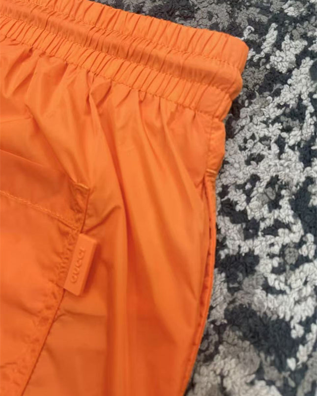 Gucci Technical Nylon Swim Shorts in Bright Orange