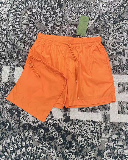 Gucci Technical Nylon Swim Shorts in Bright Orange