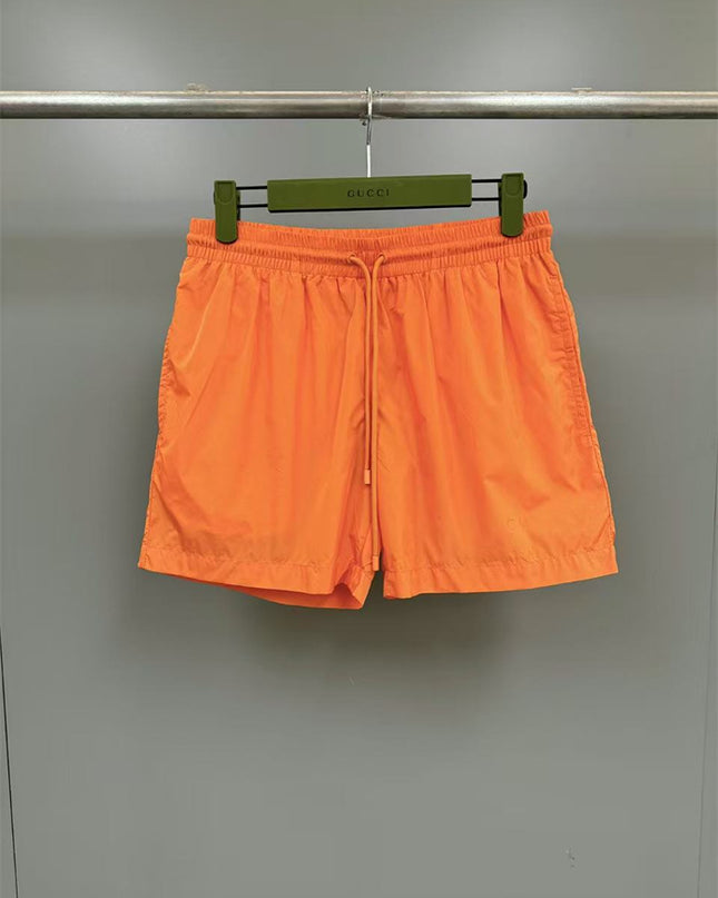 Gucci Technical Nylon Swim Shorts in Bright Orange