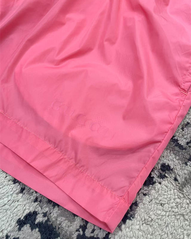 Gucci Technical Nylon Swim Shorts in Neon Pink