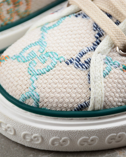 Gucci Tennis 1977 Multicolor GG Embroidered Sneaker