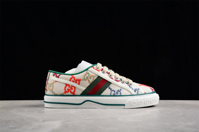 Gucci Tennis 1977 Multicolor GG Embroidered Sneaker