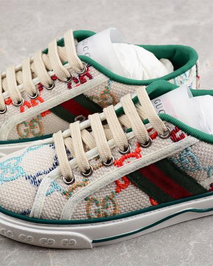 Gucci Tennis 1977 Multicolor GG Embroidered Sneaker