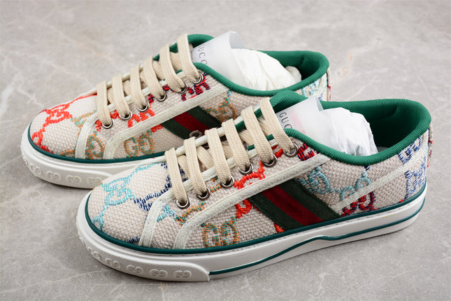 Gucci Tennis 1977 Multicolor GG Embroidered Sneaker