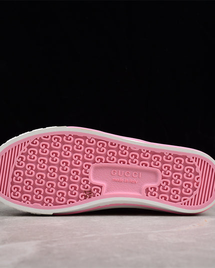Gucci Tennis 1977 Pink GG Woven Sneaker