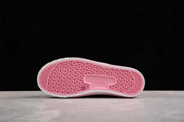 Gucci Tennis 1977 Pink GG Woven Sneaker