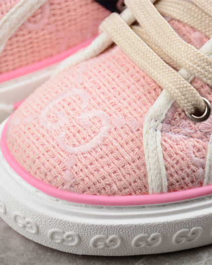 Gucci Tennis 1977 Pink GG Woven Sneaker