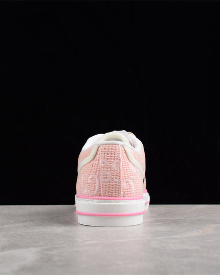 Gucci Tennis 1977 Pink GG Woven Sneaker