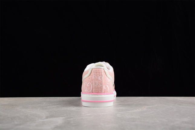 Gucci Tennis 1977 Pink GG Woven Sneaker
