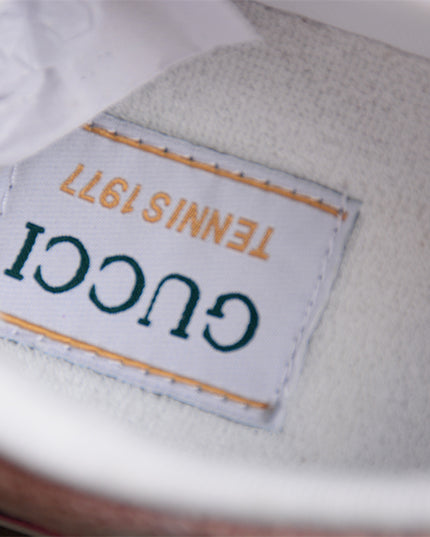 Gucci Tennis 1977 Pink GG Woven Sneaker