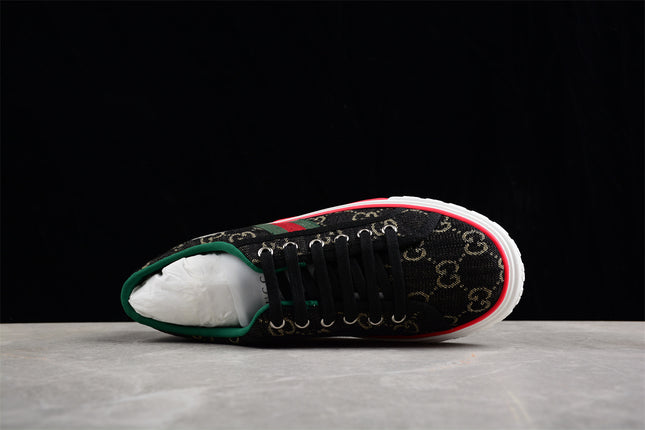 Gucci Tennis 1977 Web Sneaker – Black GG Canvas