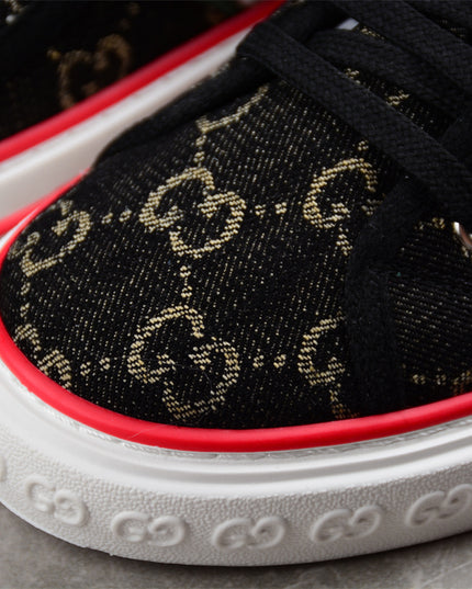 Gucci Tennis 1977 Web Sneaker – Black GG Canvas