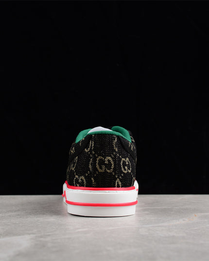 Gucci Tennis 1977 Web Sneaker – Black GG Canvas