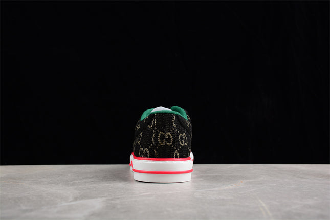 Gucci Tennis 1977 Web Sneaker – Black GG Canvas