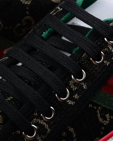Gucci Tennis 1977 Web Sneaker – Black GG Canvas