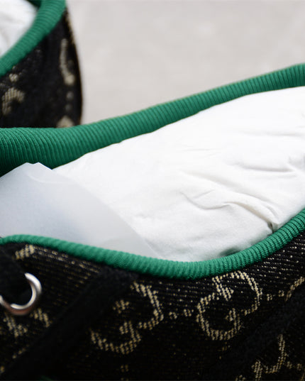 Gucci Tennis 1977 Web Sneaker – Black GG Canvas