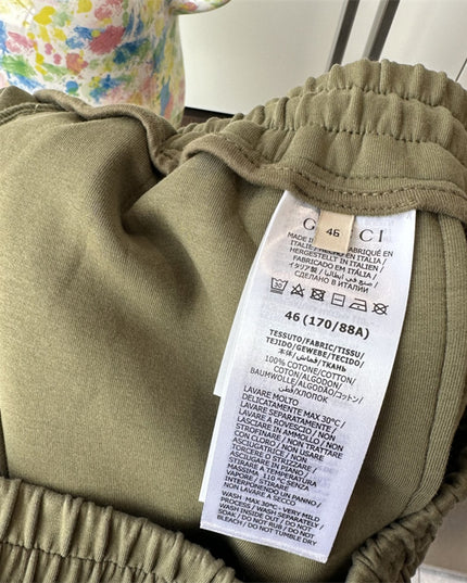 Gucci Tonal Embroidered Cotton‑Blend Sweat Shorts