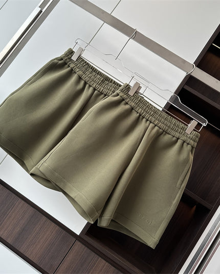 Gucci Tonal Embroidered Cotton‑Blend Sweat Shorts