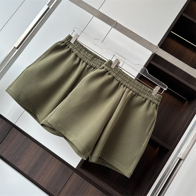 Gucci Tonal Embroidered Cotton‑Blend Sweat Shorts